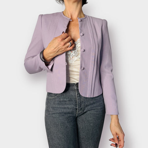 90s Sasson Lavender Crop Blazer Size M