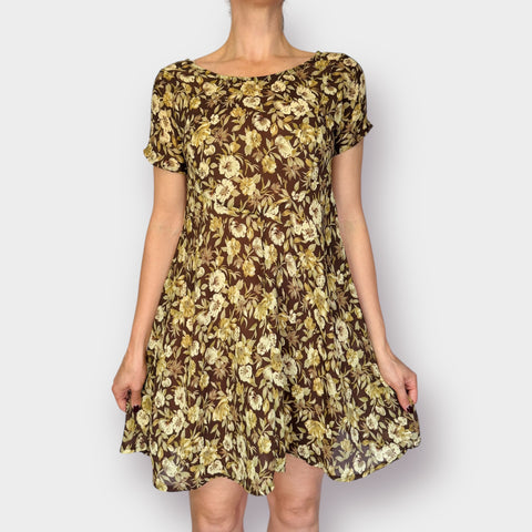 90s All That Jazz Brown Tan Dress Size M CRITERIA VINTAGE 90s All That Jazz Brown Tan Dress Size M CRITERIA VINTAGE