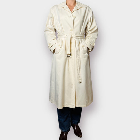 80s Coat Works Cream Trenchcoat