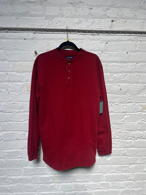 Y2K Puritan Maroon Henley