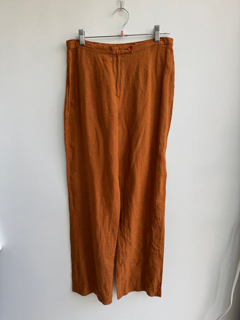00s Copper Linen Pants Size S