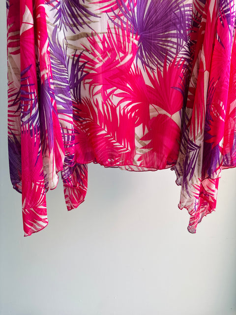 00s Ashley Stewart Pink Purple Dress Size 3X