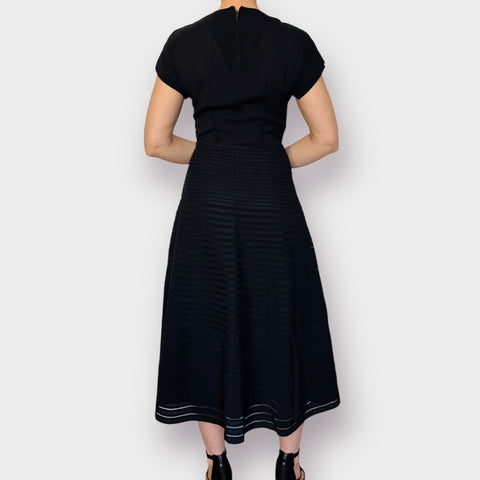 60s Montgomery Ward Black Cocktail Dress Size M