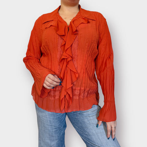 Y2K Clothing Co Orange Blouse Size 2X