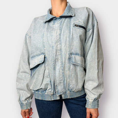 80s Levi’s Denim Bomber Jacket Size XL