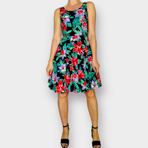 90s D.B.A.-L.A. Floral Party Dress