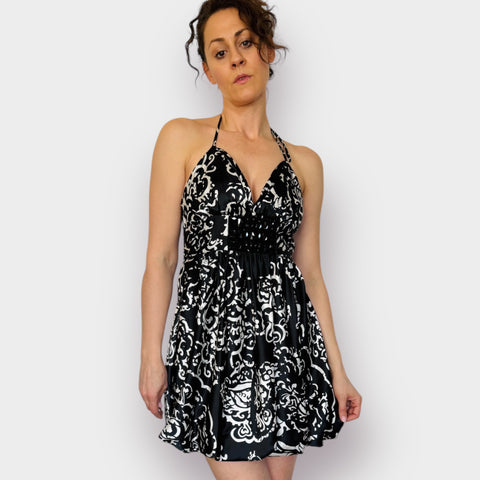 Y2K Betsy & Adam Black White Party Dress Size M