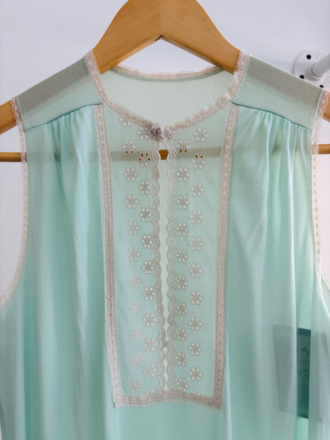 60s Kayser Aqua Nightgown