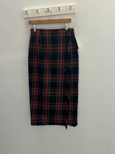 90s Rafaella Plaid Maxi Skirt Size M