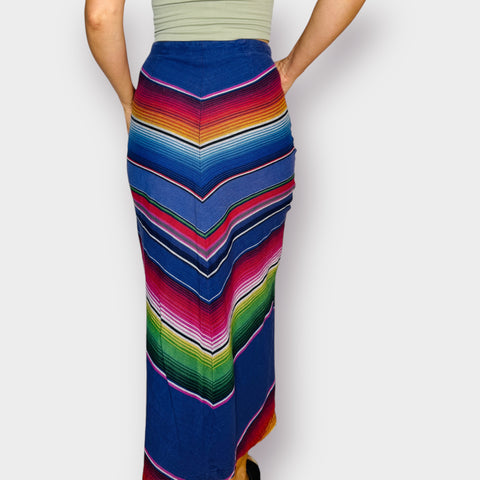 90s Bulldog Rainbow Maxi Skirt