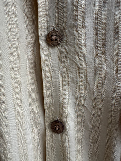 Tommy Bahama Butter Yellow Silk short sleeve camp shirt