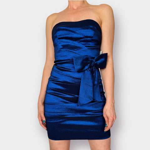 90s Teeze Blue Strapless Party Dress Size S