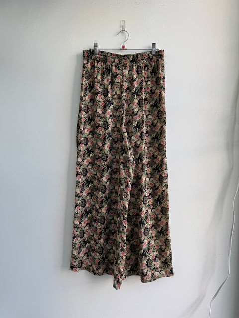 90s Anxiety Floral Wide Leg Pants Size L