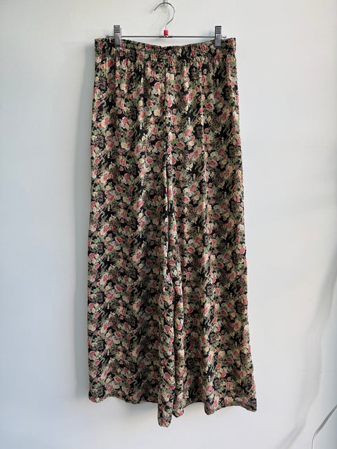 90s Anxiety Floral Wide Leg Pants Size L