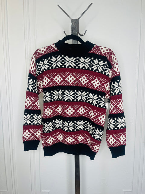 80s American Pride Snowflake Sweater Size S