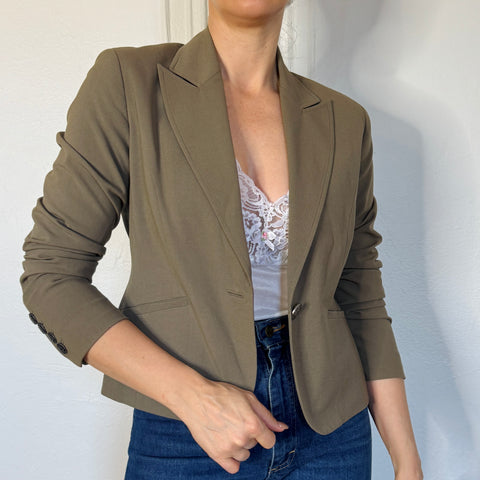 2000s Signature by Larry Levine tan blazer Size 6