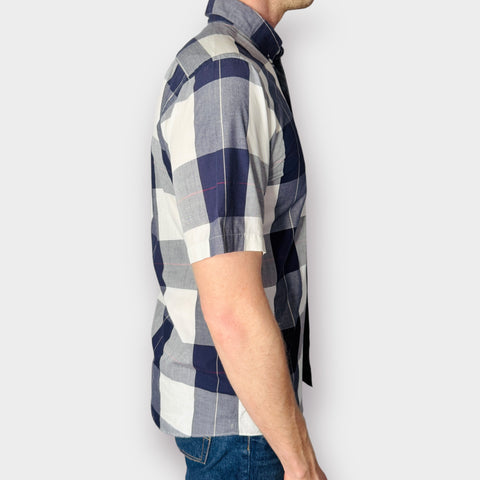 90s Christian Dior Navy Checkered Shirt