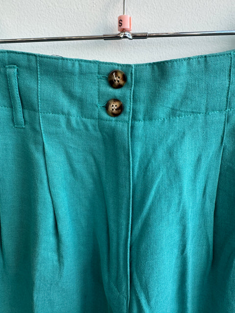 90s Casual Corner Teal Long Shorts Size XS
