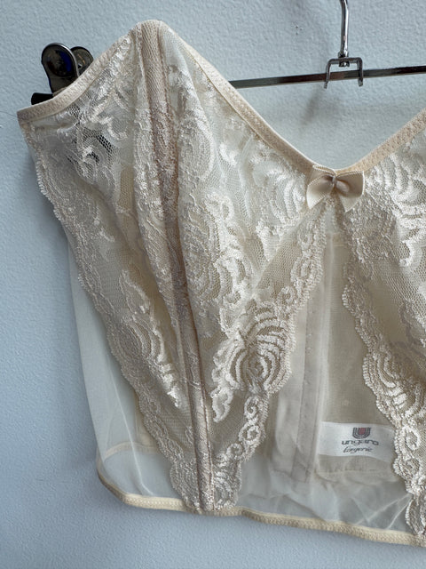 80s Ungaro Lingerie Cream Corset size M