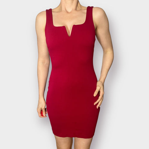 90s Cefiam USA Red Sleeveless Dress