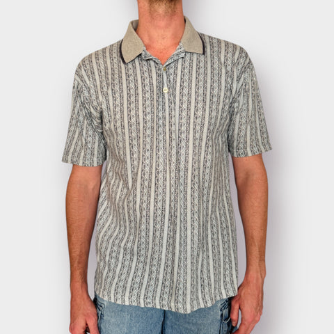90s VanHeusen Light Blue Gray Polo Size XL