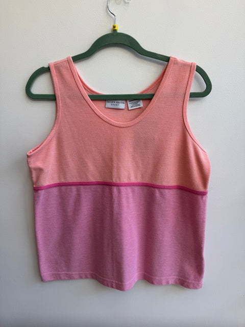 90s Jaclyn Smith Sport Pink Orange Tank Size M