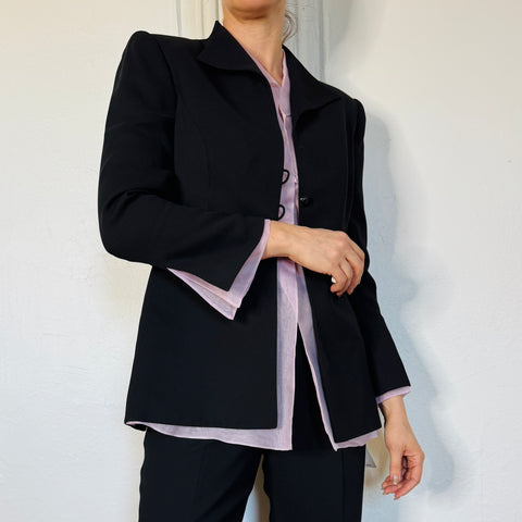 90s Liz Claiborne Black Suit set size 10P