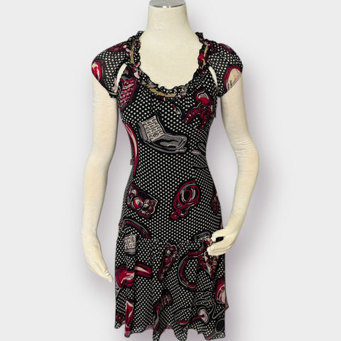 00s Moschino Silk Drop Waist Dress Size XS