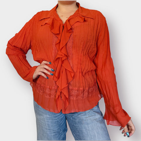Y2K Clothing Co Orange Blouse Size 2X