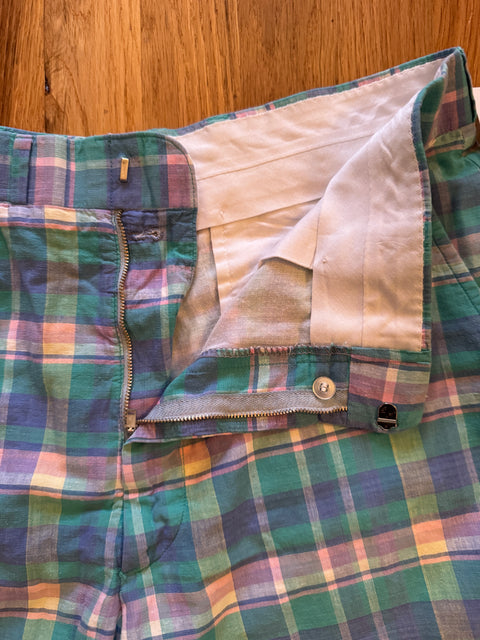70s Kenroyd Plaid Shorts Size 33