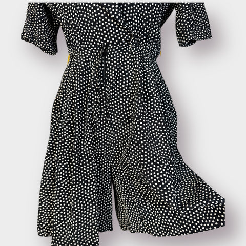 80s Dawn Joy Polka Dot Short Sleeve Romper Size S