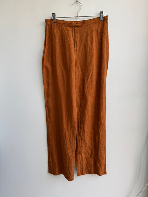 00s Copper Linen Pants Size S