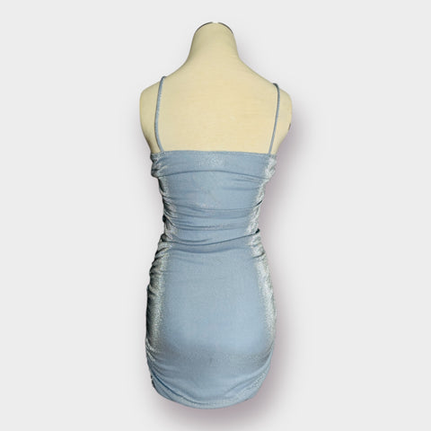 Y2K Windsor Baby Blue Sparkle Mini Dress