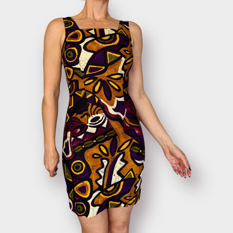 90s Scarlett abstract pattern Dress Size S
