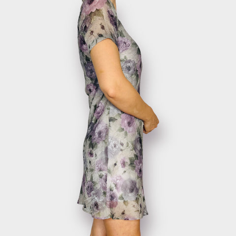 90s Dressbarn Gray and Lavendar Dress