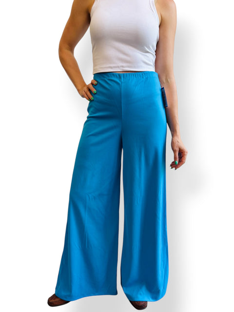 70s Turquoise Wide Leg Bellbottoms Size M