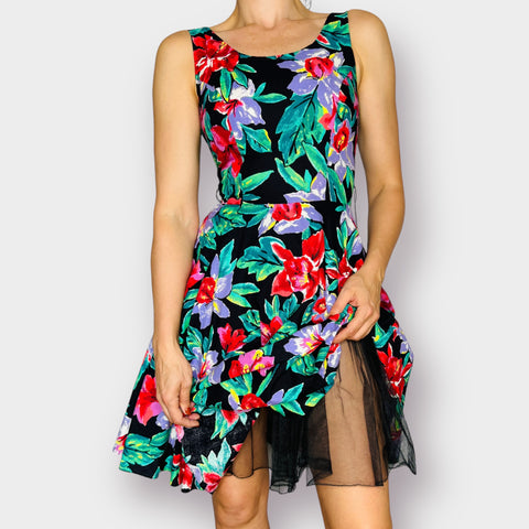 90s D.B.A.-L.A. Floral Party Dress