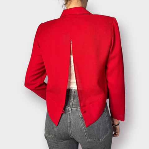 90s Karin Stevens Petites Red Jacket Top Size M