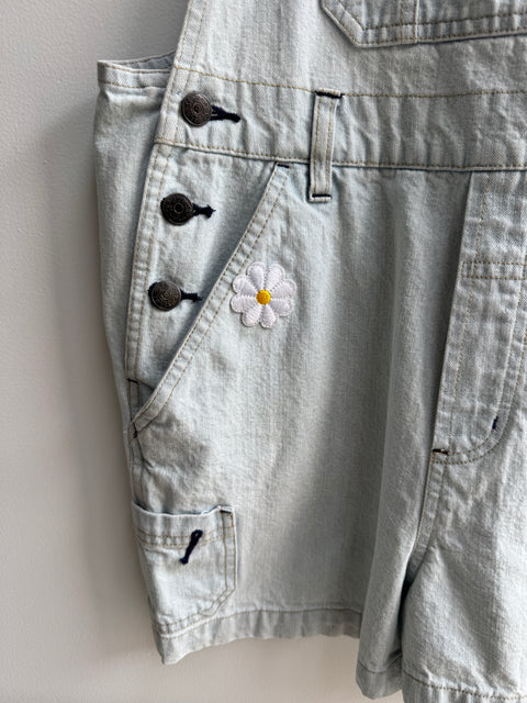 Y2K Lightwawsh Butterfly and Flowers Shortalls Size S