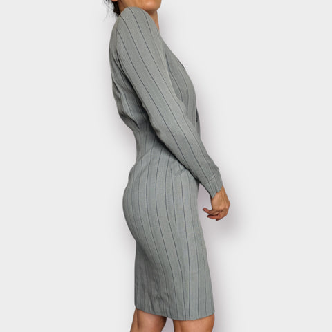 90s Tahari Gray Black Striped Blazer Dress Size M CRITERIA VINTAGE 90s Tahari Gray Black Striped Blazer Dress Size M CRITERIA VINTAGE