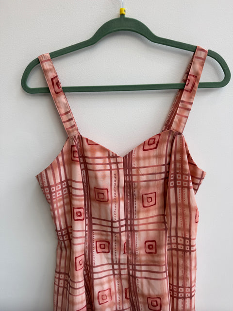 90s I.C.I Peach Romper size M