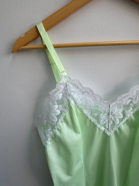 80s Sears Re-Worked lime Cami Tank Size M