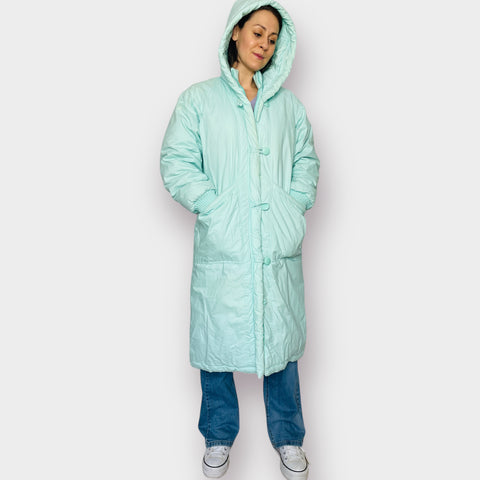 80s Sportables Aqua Teal Down Puffer Coat