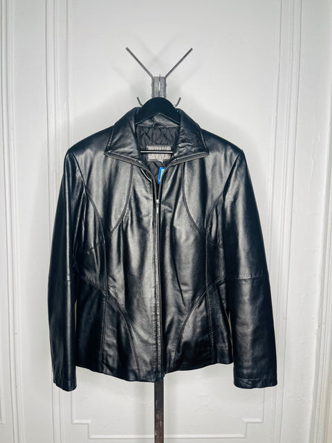 Wilsons Leather zip front jacket Size XL