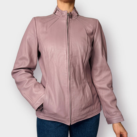 00s Bradley Lavender Leather Jacket Size L