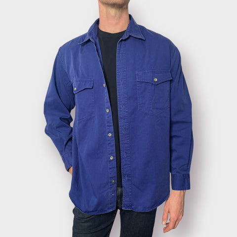 90s Royal Robbins Blue Workwear Button Up