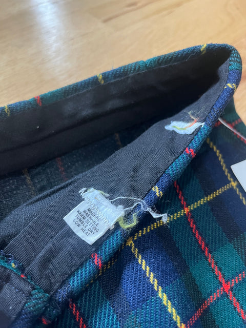 70s Plaid Wool Slacks Size S