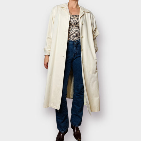 80s Coat Works Cream Trenchcoat