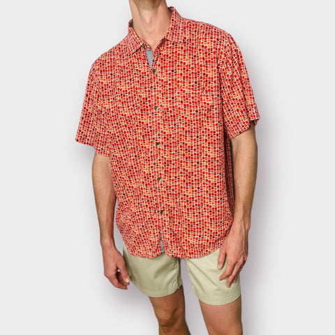 Tommy Bahama Orange Silk Shirt