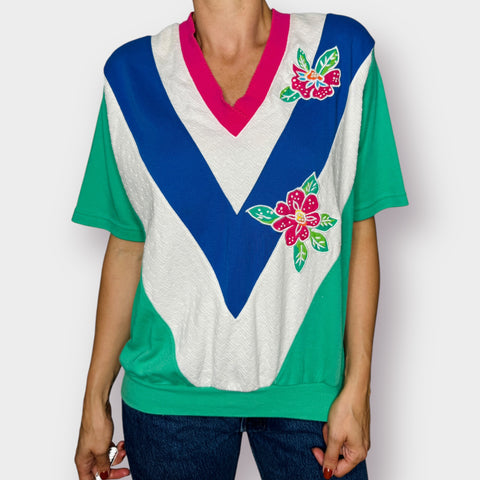 80s Koret V knit top